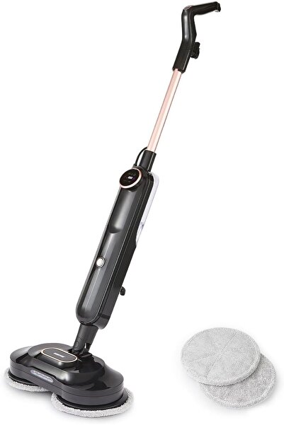 Geepas Digital Steam & Scrub Floor Mop GSC63077UK – Twin Rotating Pads, Adjus...