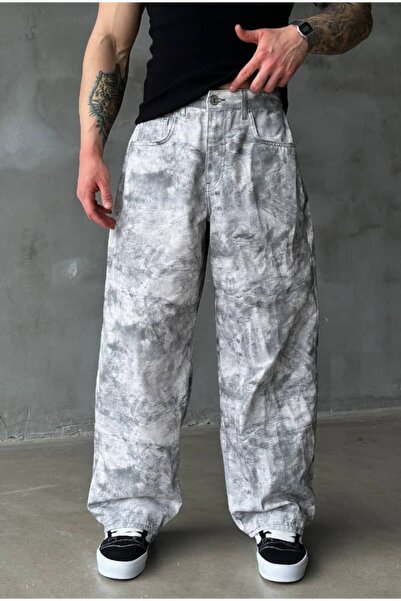 cezstudio Ekstra široke pantalone sa batik uzorkom, premium kvaliteta GJ