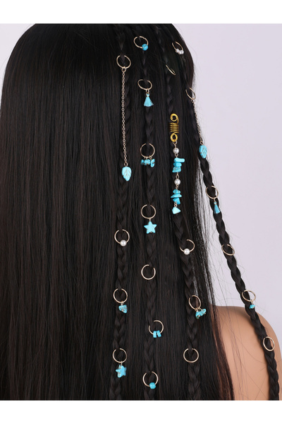 Take Two By Styli Pack of 24 - Blue Bow Hair Jewelry