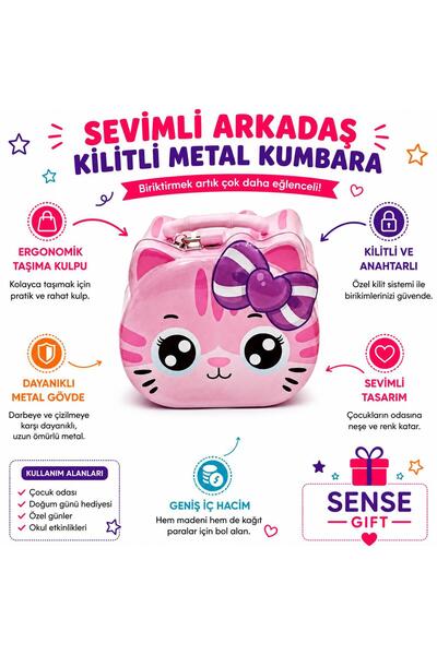 Sense Kilitli Metal Kumbara S-264-PE
