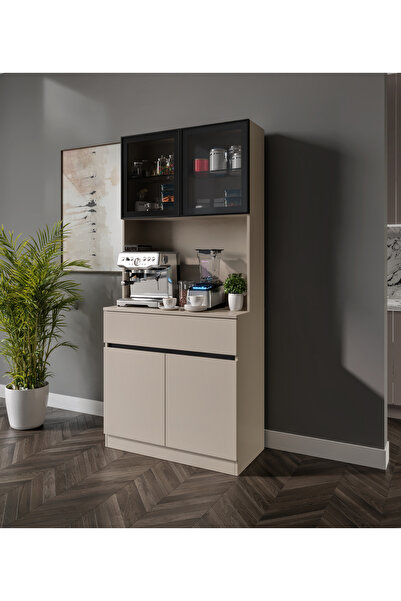 GuneyStore Viona Kum Beji Mini Komple MDF LED Aydınlatmalı Kahve Köşesi - Ücretsiz Montaj