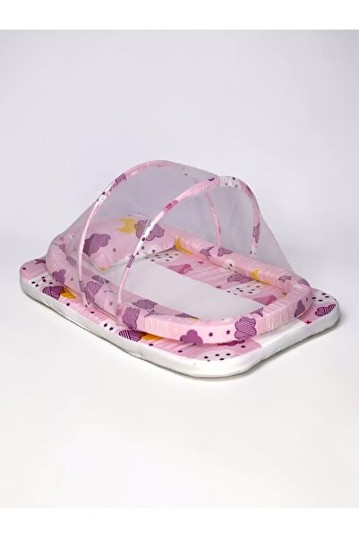 Baby Cara Baby Net Bed with Thick Mattress Mosquito Net & Neck Pillow for New...