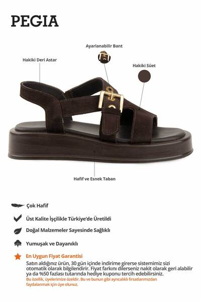 Pegia Genuine Suede Women's Sandals Dg6092