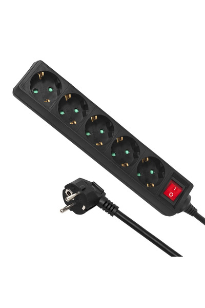 Maclean power strip 5 sockets 5 m black (MCE227)