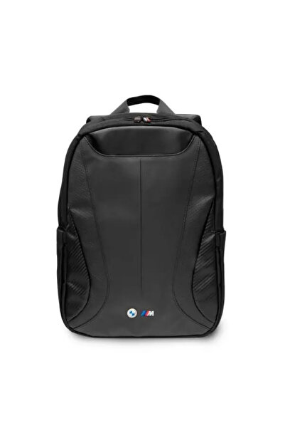 BMW BMBP15SPCTFK Geantă tricoloră neagră de 16 inch din carbon și piele