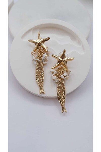 Jerie Starfish and Fish Figure Earrings