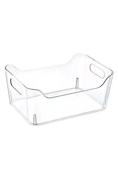 Zumzeria Transparent Plastic Storage Box with Handles 10L