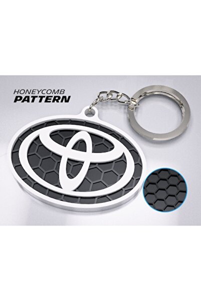 OEM Premium Car Keychain, Toyota – 3D Design with Honeycomb Texture