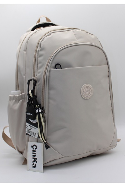 Çınka Bags Luxury Satin Water Repellent Fabric Large Size Backpack Middle Sch...