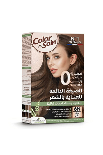 Color Soin كلر & سوا صبغه شعر كيت 135 مل بدون امونيا 6n v2 اشقر داكن
