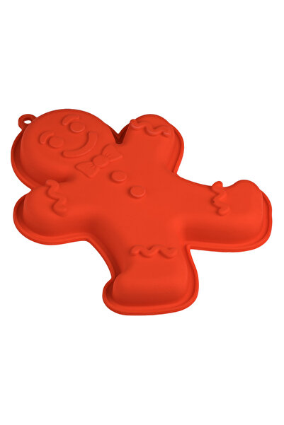 Zumzeria Red Silicone Christmas Cookie Man Baking Mold 17x2.5x22cm
