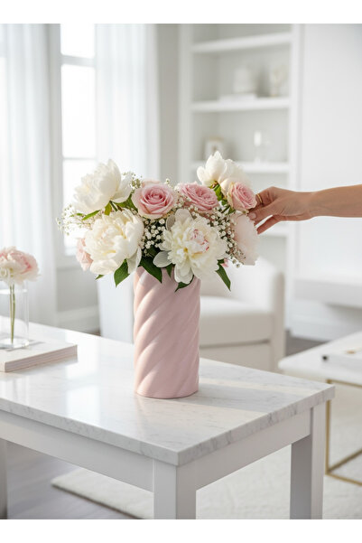 LALEZEN HOME Ceramic Marshmallow Vase