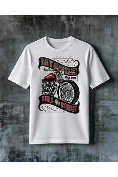 COMVİCHO Custom Motorcycles Road King Printed Oversize T-Shirt