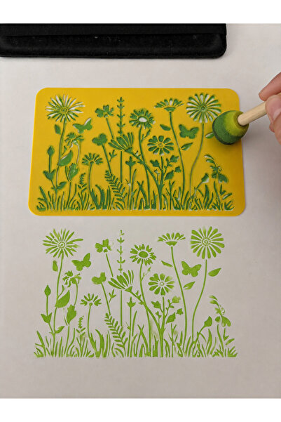 Major Hobi Flower and Butterfly Pattern Stencil Template Decorative Painting ...