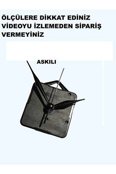CNR SHOP Saat Mekanizması 18 MM ŞAFT BOYU Sessiz Çalışır Akar Küçük Boy Akrep...