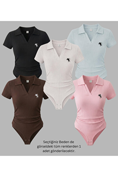Gofeel 5 Li Polo Collar Ribbed Lycra Premium Bodysuit