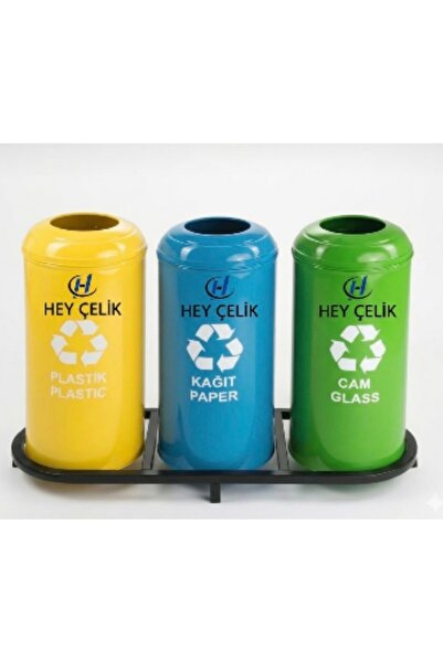 Hey ÇeLik | 3 Lü Sıfır Atık Kutusu / Geri Dönüşün Ünitesi