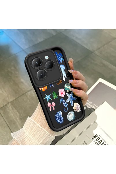 ucuc حافظة سيليكون سوداء متوافقة مع هاتف Infinix Hot 40/40 Pro، مقاومة للصدما...