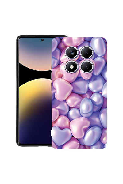 bestcase Ултра тънък TPU калъф за Xiaomi Redmi Note 15 Pro 4G, Цветни сърца, ...
