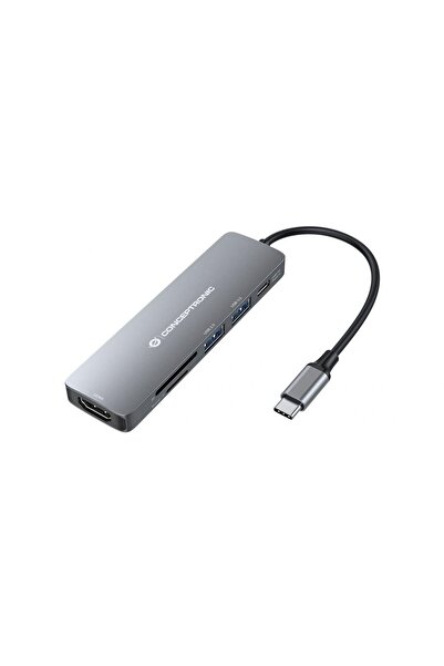 CONCEPTRONIC DONN11G Stație de andocare 6-în-1 USB 3.2 Gen 1, HDMI, USB PD 10...