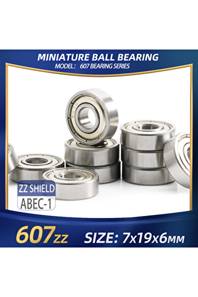Choice4 10 قطع محامل 607zz ABEC-1 FUSHI 607 ZZ مقاس 7x19x6 مم، 10 قطع محامل 6...