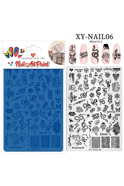 Choice41 6 YYM ألواح طباعة أظافر بأنماط متنوعة، تصميمات زهور وفيونكات وقلوب، ...