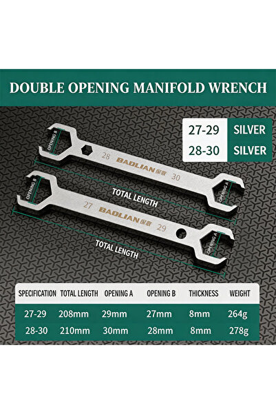 choice2 2 PC Underfloor Heating Wrench Practical Double Open Ended Wrench Nut...