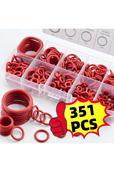 Choice 351pcs silicone O-ring set, 10 sizes, oil and heat resistant, suitable...