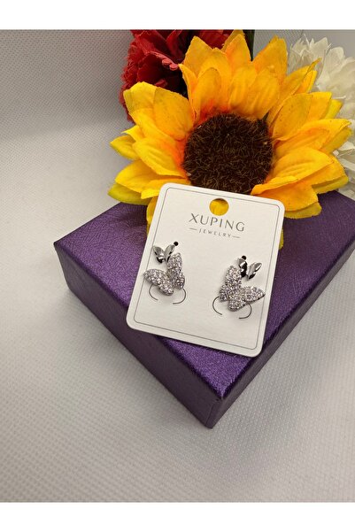 XUPING JEWELRY Xuping Jewelry Series Zircon Stone Butterfly Model Steel Earrings