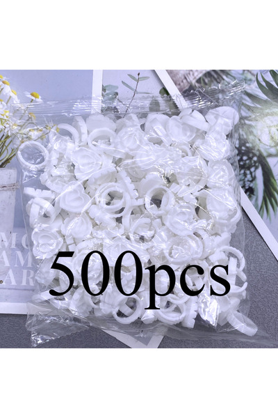choice2 500 قطعة من حاملات الغراء على شكل قلب أبيض S2 لتمديد الرموش وحفظ صبغا...