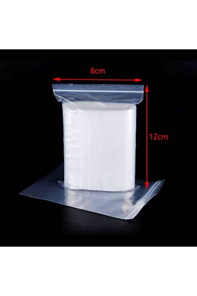 Choice8 200pcs 8x12cm Transparent Zip Bags Food Jewelry Vacuum Storage Bag Pl...