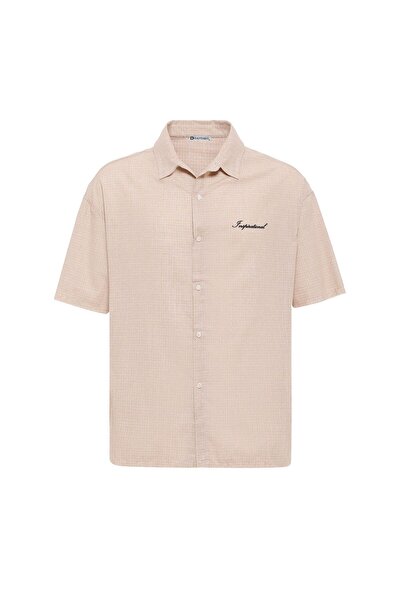 S13 Store Oversize Short Sleeve Shirt with Text Detail