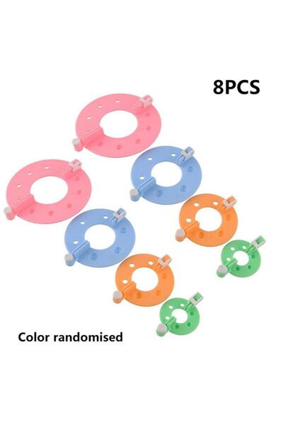 Choice A 8pcs Wool Ball Maker Knitted Tools Yarn Pompon Wool Plush Ball Set F...