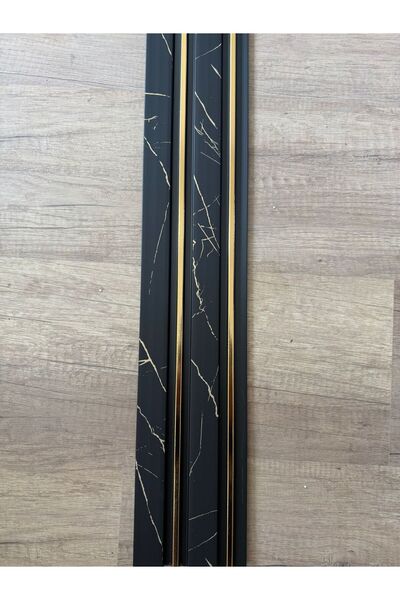 Lambiri Pvc SİYAH GOLD Duvar Ofis Tv Arkası Koridor Dekoratif Panel