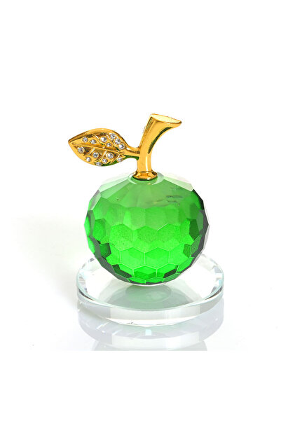 meli melo Decoratiune mar verde din sticla 7.5 cm