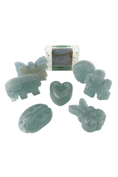Verre De Nature Sheer soap with argan, avocado and mint 50 g, 6 different sha...