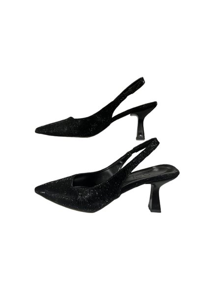 CEYLANLAR Pointed Toe Open Back Stiletto Banded Evening Dress Heeled Women's Shoes