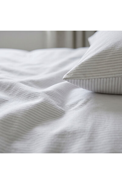 karahanlı tekstil 2-Pack Fine Striped Satin Cotton Pillowcases 50 X 70 cm
