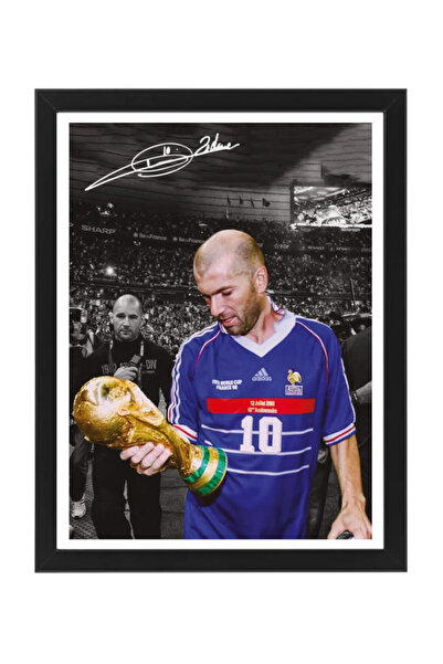 Boomah Accessories Zinedine Zidane France Legend Printed Autograph - Framed P...