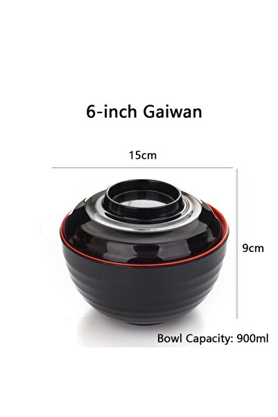 Choice5 5 New With Lid Miso Soup Bowl Double Color Soup Container Soup Bowl w...