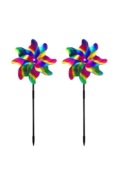 choice2 2pcs Multicolor 2/10pcs Bird Repellent Windmill Practical 8 Leaves DI...