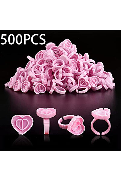 Choice1 Pink500 500 قطعة بالجملة حاملات أكواب وحلقات لاصق الرموش للاستخدام مر...