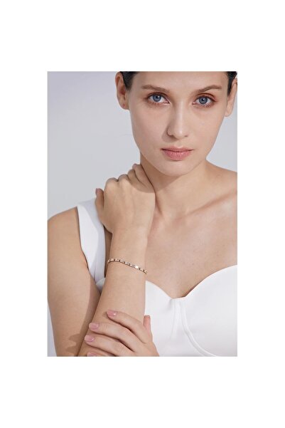 Eva Grace Colier tennis Cosette, auriu, cu zirconiu, din otel inoxidabil placat cu aur 18K