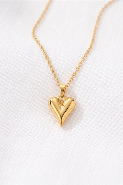 özgül takı ve tasarım Heart Model Gold Color Stainless Steel Women's Necklace
