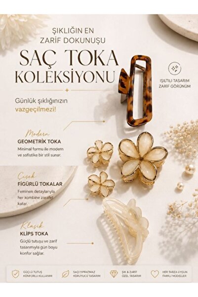 Tasarım Pearl Bloom Toka Seti