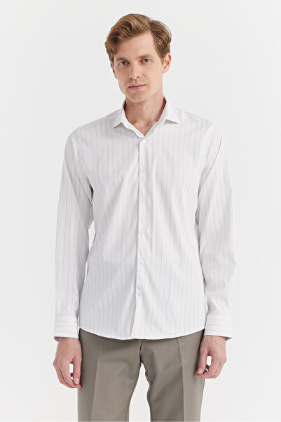 PAULMARK Men's Slim Fit Striped Shirt