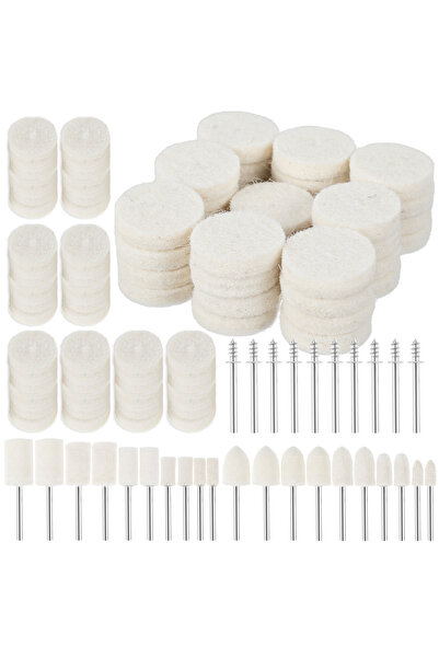 Choice 100PCS 100 Pcs Felt Polishing Wheel Wool Pad Grinding Sanding Head Abr...