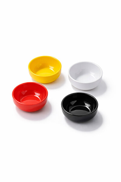 Akyüz Plastik Set of 4 Colorful Polycarbonate Presentation Bowls - Jam & Sauc...
