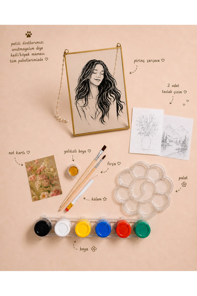 sanat yanımda pirinç çerçeve boyama resim sanat hediye kutusu / resim canvas ...