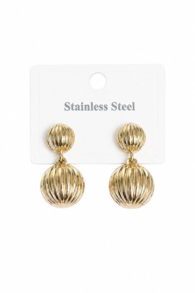 serelya 316L Steel Gold Color Vintage Model Women's Earrings